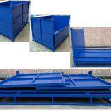 Сгибаемый переворачиваемый стальной паллетный контейнер для автозапчастей и электроники