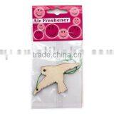 2015 bird shape wooden air freshener for car, for room, for office china supplier