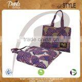 Jute/cotton Reversible Tote Bag Natural Color With Two Color Over All Print thumbnail-2