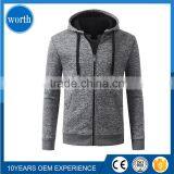 2017 Oem Supreme Quality Grey Melange Drawstring Man Brand Your Own Hoodies thumbnail-1