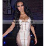 New Arrival Hot Fashion 2015 Cut Sexy V Neck Bodycon HL Spaghetti Strap Bandage Dress Cocktail Party Dress thumbnail-2
