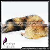 CX-R-44 Custom Promotion Genuine Fox Fur Tail Key Chain thumbnail-2