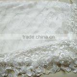 Fashion 100%cotton Popular Lady Geometrical Cotton White Lace Scarf thumbnail-5