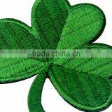 Irish Clover Dark Green Embroidered Emblem Lucky Shamrock Iron On Sew On Ireland Patch thumbnail-3