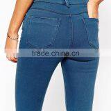 Dark Blue Plain Custom Casual Legging Jeans for Women From China thumbnail-3