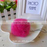 New Promotional Fox & Rabbit Fur Ball Fur Pom Poms Keychain thumbnail-5