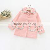 S16002A New Model Long Sleeve Kids Girls Solid Coat For Spring thumbnail-3