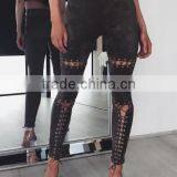 Runwaylover 4968 New Style Ladies Suede Sexy Tie Pant thumbnail-1