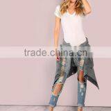 Runwaylover 5488 New Design Sexy Ladies White Deep V-neck Bodysuit thumbnail-3