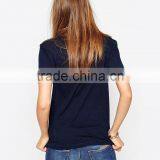High Quality Fashion Comfortable Knitted T-shirt Printing Personal Custom thumbnail-3