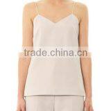 100% Cotton Pearl-grey Top With Ladies Camisole thumbnail-1
