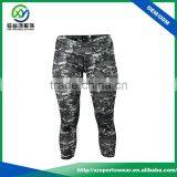 High Quality Sublimated Cropped Trouser Women Custom Sport Legging thumbnail-3