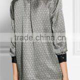 2017 Newest Arrive All Over Printed 100% Silk Comfortable Sleep Wear thumbnail-3