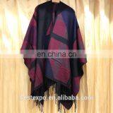 Chinese Wholesale Suppliers Ladies Cashmere Wraps Fringe Blanket Geometry Pattern Kashmir Winter Shawls thumbnail-1