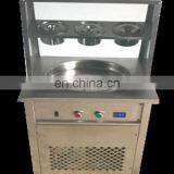 Устройство с сертификатом CE, мгновенное замораживание, контроль температуры, большая емкость 2+10, 110В, фритюрница для мороженого на 2 сковородки с 360-градусным поворотом