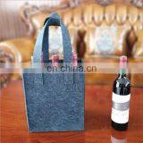 Customized Size 2pcs Set Bag for Gift Felt Christmas Wine Bottle Cover Bags thumbnail-3