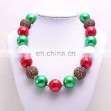 Christmas Girl Chunky Necklace Bracelet 2pcs Set Bubble Beads Boutique Jewelry Sets Gift thumbnail-3