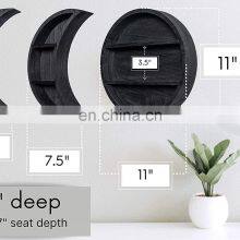 Black Wooden Crescent Moon Shelf Set Moon Decor Crystal Display Wood Shelf thumbnail-5