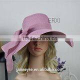 Newest Style Sun Straw Hat With Ribbon Bowknot Decorate Custom thumbnail-6