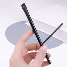Black Aluminum Tube Eyebrow Brush OEM Custom Eyebrow Brush Wholesale Custom Makeup Brushes thumbnail-2