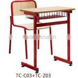 Metal Frame Student Desk Student Chair for Classroom TC-C03+TC-Z03-E thumbnail-1