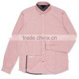 Men's pink tailored-fit polka dot Oxford shirt