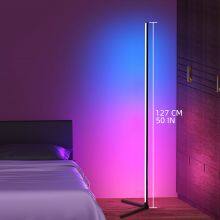Indoor Home Decor Smart Corner Floor Standing Standard Lamp Lighting Modern Stand Floor Light LED RGB Floor Lamp for Living Room thumbnail-4