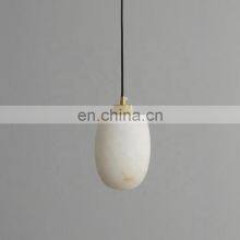Modern Simple Hanging Lamp Kitchen Island Dining Table Alabaster Chandeliers for Restaurant thumbnail-5