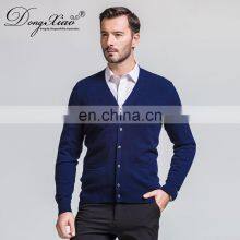 Autumn Spring Men's Wool Cardigan Fashionable Single Breasted Casual Sweater With V-Neck Hand Knitted thumbnail-5