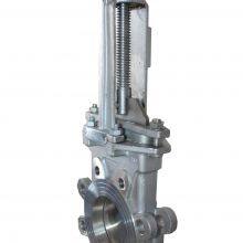 JIS ASME ANSI DN50-DN1200 4in 6in CF8 Knife Gate Valve With Double Action Pneumatic Actuator for Slurry Use thumbnail-3