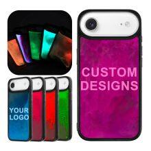 Quicksand Glitter Flowing Neon 3D Shockproof Glow in the Dark Luxury Mobile Phone Case for 17 16 15 thumbnail-3