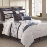 7 Pcs Gorgeous Embroidery Patchwork Flower & Leaf Comforter Set Bed thumbnail-1