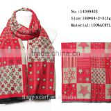 ladies fashion scarves fashion star pattern long woman scarf winter kniting acrylic scarfs