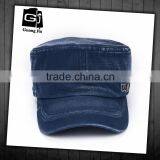 OEM Handsome Custom Fashion Washed Cotton Flat Top Military Style Caps thumbnail-1