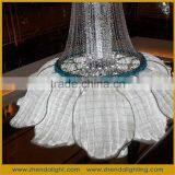 Huge Flower Crystal Pendant Light for High Ceiling Decoration thumbnail-2