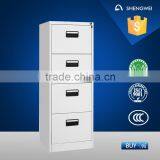 Stainless Steel Four Drawer Vertical Filing Cabinet