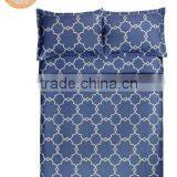 300 Thread Count Lattice Duvet Cover Set, Full/Queen, Bijou Blue