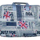 Newspaper England Flad Laptop Bag Popular Durable Waterproof&shockproof Computer Bag for Tablet PC 2012