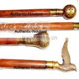 NAUTICAL ANTIQUE BRASS DIFFERENT DESIGN WALKING CANES-DECORATIVE WALKING CANES-BEAUTIFUL WALKING CANES Wk1178 thumbnail-1