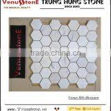 Vietnam Milky White Hexagon Marble Mosaic Tile Polished thumbnail-1