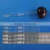 Cheap 4 Inch Eco-friendly Disposable Transparent Plastic Bamboo Design Fruit Forks Bulk Production Quality Choice thumbnail-2