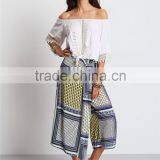 2016 Latest Wide Leg Sleeve Midi Length Women Palazzo Pants thumbnail-6