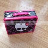 Metal Box Cookies Tin Lunch Box With Lock and Key Handle Tin Boxes