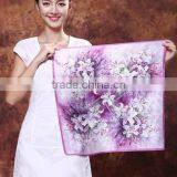 High Quality 100%silk 12mm Digital Print Square Silk Scarf thumbnail-1