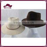 Fedora Hat Wide Brim Suede Panama Hat Brown Wholesale Men Fedora Hat thumbnail-1