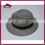 100% Paper Plaid Straw Hat Straw Panama Hat thumbnail-3