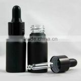 10ml Black frosted eliquid essential oil plastic dropper glass bottle