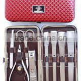MRT-041 8pcs PU bag with stainless steel high quality fancy manicure set
