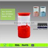 Airtight Glass Storage Pots/ Cans/ Jars With Silicone Sleeve & Lid thumbnail-3