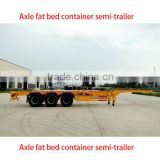 3 Axle Flat Bed Container Semi Trailer For Sale